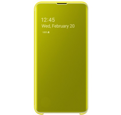 Husa Clear View Cover Samsung Galaxy S10E, Yellow