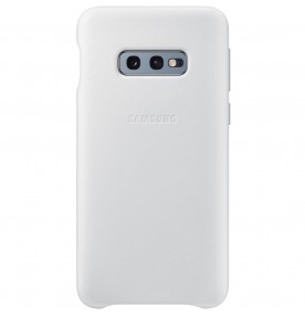 Husa Leather Cover pentru Samsung Galaxy S10e, White