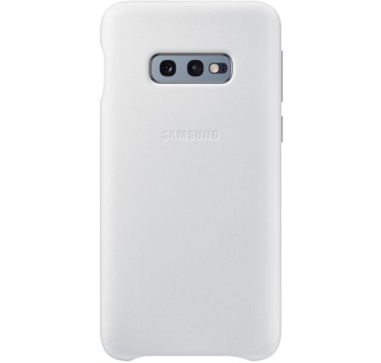 Husa Leather Cover pentru Samsung Galaxy S10e, White