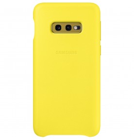 Husa Leather Cover pentru Samsung Galaxy S10e, Yellow