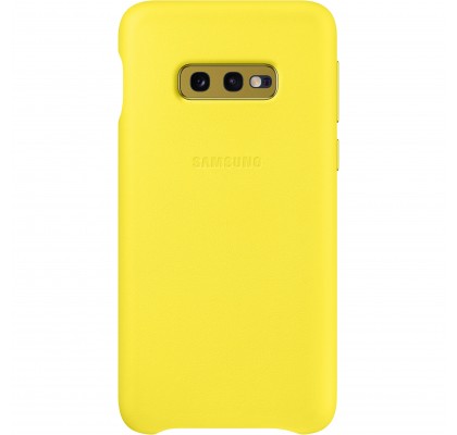 Husa Leather Cover pentru Samsung Galaxy S10e, Yellow