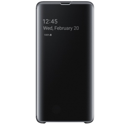 Husa Clear View Standing Cover Samsung Galaxy S10 5G, Black