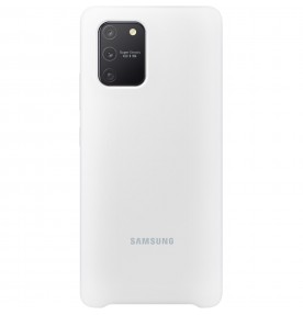 Husa Silicone Cover pentru Samsung Galaxy S10 Lite, White