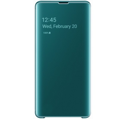 Husa Clear View Cover Samsung Galaxy S10+, Green