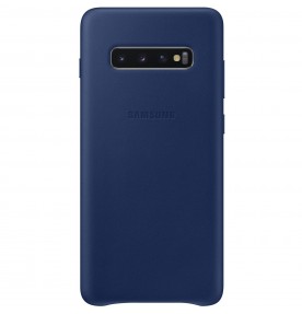 Husa Leather Cover pentru Samsung Galaxy S10+, Navy Blue