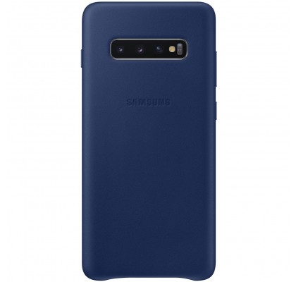 Husa Leather Cover pentru Samsung Galaxy S10+, Navy Blue