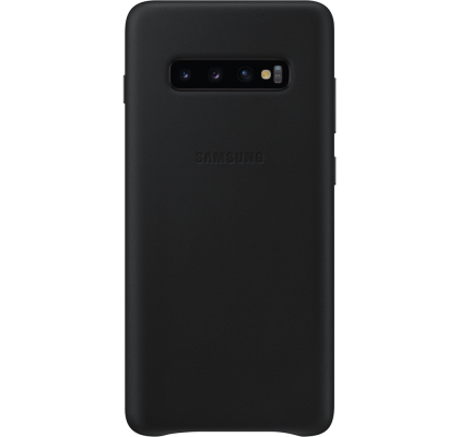 Husa Leather Cover pentru Samsung Galaxy S10+, Black