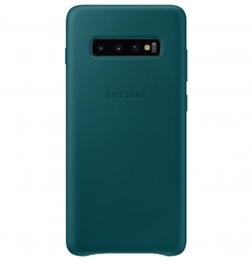 Husa Leather Cover pentru Samsung Galaxy S10+, Green