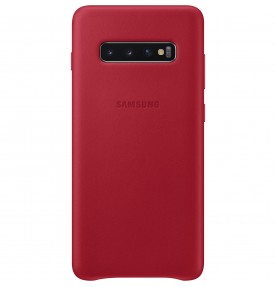 Husa Leather Cover pentru Samsung Galaxy S10+, Red