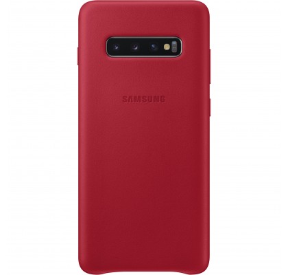 Husa Leather Cover pentru Samsung Galaxy S10+, Red