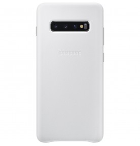 Husa Leather Cover pentru Samsung Galaxy S10+, White