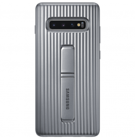 Husa Protective Standing Cover Samsung Galaxy S10+, Silver
