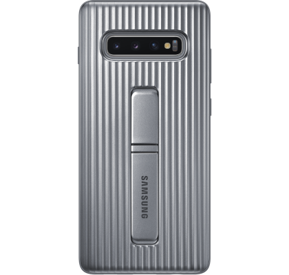 Husa Protective Standing Cover Samsung Galaxy S10+, Silver