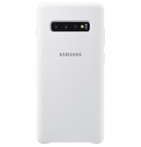 Husa Silicone Cover pentru Samsung Galaxy S10+, White