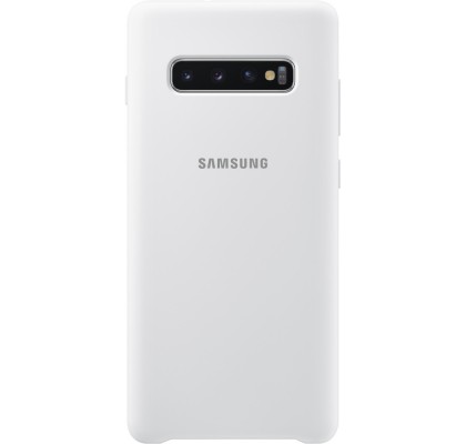 Husa Silicone Cover pentru Samsung Galaxy S10+, White
