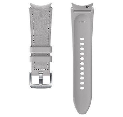 Curea Samsung Hybrid Leather Band pentru Galaxy Watch4 20mm S/M, Silver