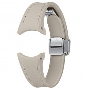 Curea D-Buckle Hybrid Eco-Leather Band (Slim, S/M), Etoupe