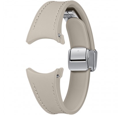 Curea D-Buckle Hybrid Eco-Leather Band (Slim, S/M), Etoupe