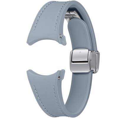 Curea D-Buckle Hybrid Eco-Leather Band (Slim, S/M), Blue