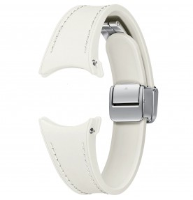 Curea D-Buckle Hybrid Eco-Leather Band (Slim, S/M), Cream