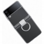 Husa Clear Cover with Ring pentru Samsung Galaxy Z Flip4, Transparent