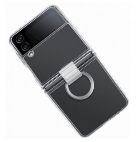 Husa Clear Cover with Ring pentru Samsung Galaxy Z Flip4, Transparent