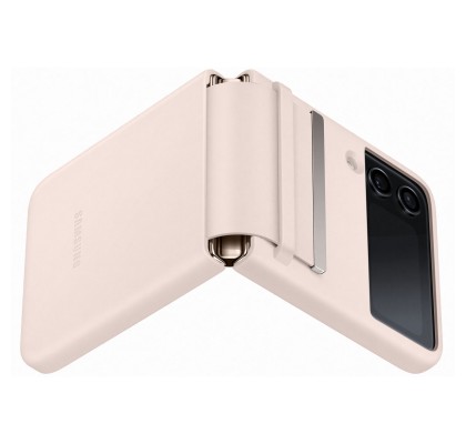 Husa Leather Cover pentru Samsung Galaxy Z Flip4, Peach