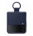 Husa Silicone Cover with ring pentru Samsung Galaxy Z Flip4, Navy