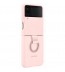 Husa Silicone Cover with ring pentru Samsung Galaxy Z Flip4, Pink