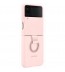 Husa Silicone Cover with ring pentru Samsung Galaxy Z Flip4, Pink