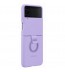 Husa Silicone Cover with ring pentru Samsung Galaxy Z Flip4, Purple