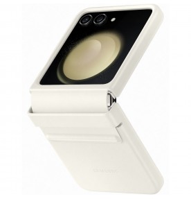 Husa Flap Eco-Leather Case pentru Samsung Galaxy Z Flip5, Cream