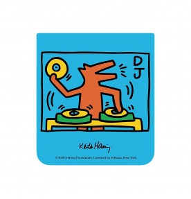 Keith Haring FlipSuit Card pentru Samsung Galaxy Z Flip5, Light Blue