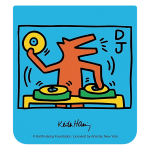 Husa Keith Haring FlipSuit Music Contents Card pentru Samsung Galaxy Z Flip5, Light Blue