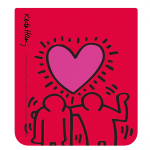 Husa Keith Haring FlipSuit Card pentru Samsung Galaxy Z Flip5, Red