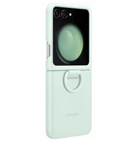 Husa Silicone Cover with ring pentru Samsung Galaxy Z Flip5, Ocean Green