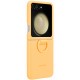 Husa Silicone Cover with ring pentru Samsung Galaxy Z Flip5, Apricot