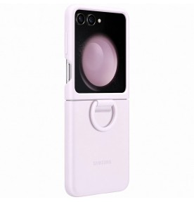 Husa Silicone Cover with ring pentru Samsung Galaxy Z Flip5, Lavender