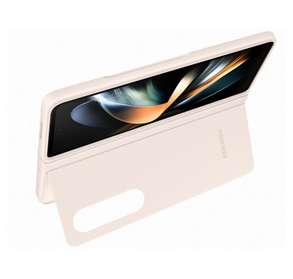Husa Slim Standing Cover pentru Samsung Galaxy Z Fold4, Sand