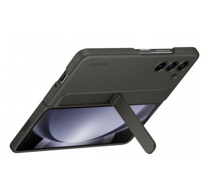 Husa Standing Cover cu Strap pentru Samsung Galaxy Z Fold5, Graphite