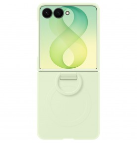 Husa pentru Galaxy Z Flip8, Silicone Ring Magnet Case, Mint