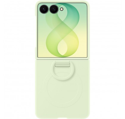 Husa pentru Galaxy Z Flip8, Silicone Ring Magnet Case, Mint