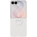 Husa pentru Galaxy Z Flip8, Silicone Ring Magnet Case, White