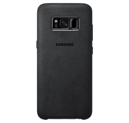 Husa Alcantara Cover pentru Samsung Galaxy S8 Plus, Silver Gray