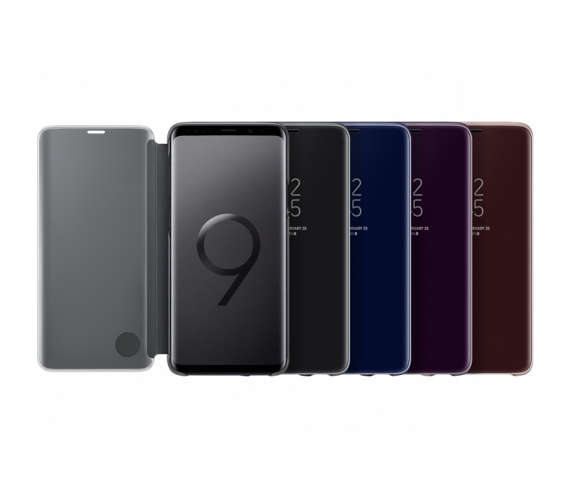 Disability Liquefy Mom Husa Clear View Standing Cover Samsung Galaxy S9 Plus, Purple