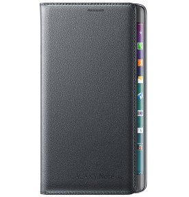 Husa Flip Wallet Cover Galaxy Note Edge N915 Charcoal Black