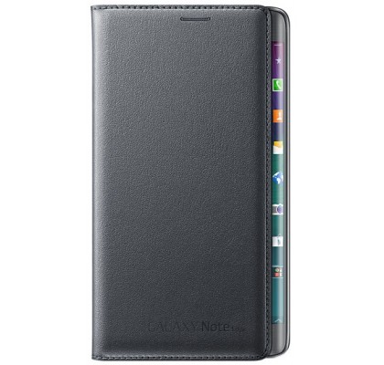 Husa Flip Wallet Cover Galaxy Note Edge N915 Charcoal Black