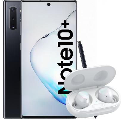 Pachet PROMO Samsung: Galaxy Note 10+, 256GB, 4G, Black & Galaxy Buds+, White