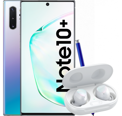 Pachet PROMO Samsung: Galaxy Note 10+, 512GB, 4G, White & Galaxy Buds+, White