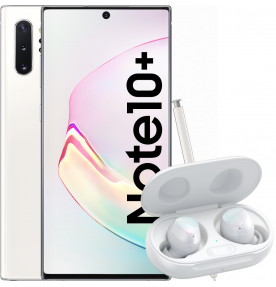 Pachet PROMO Samsung: Galaxy Note 10+, 256GB, 4G, White & Galaxy Buds+, White